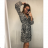 Women's Chiffon Long Sleeve Dress Leopard (uni s / m) ITALIAN FASHION IMM21472