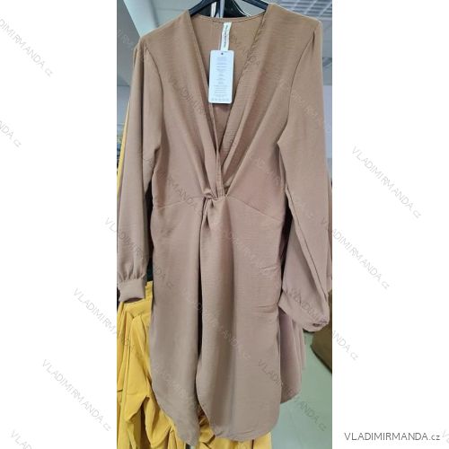 Elegant Long Sleeve Dress Women (S / M.ONE SIZE) ITALIAN FASHION IMM211302