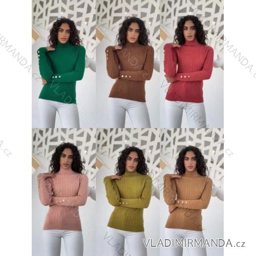 Svetr tenký rolák dlouhý rukáv dámský (S/M ONE SIZE) ITALSKÁ MÓDA IMM21DR10099