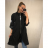 Bunda/Kabát dlouhý rukáv dámská (L/XL ONE SIZE) ITALSKÁ MODA IM4211311/DR black L / XL