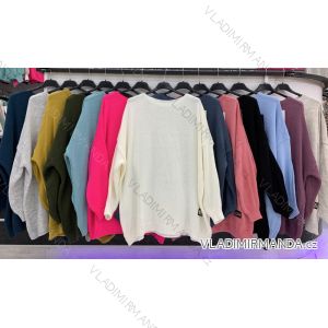 Sveter pletený tenký dlhý rukáv dámsky (L / XL ONE SIZE) TALIANSKÁ MÓDA IMWG216899