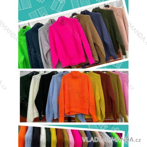 Svetr tenký rolák dlouhý rukáv dámská (S/M ONE SIZE) ITALSKÁ MÓDA IMWC216903
