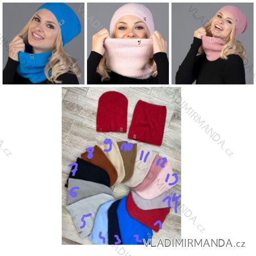 Souprava zimní čepice a nákrčník dámská (ONE SIZE) TURECKÁ MÓDA TMWL21001