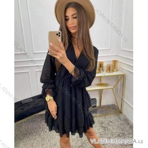 Šaty dlouhý rukáv dámské (S/M ONE SIZE) ITALSKÁ MÓDA IMWM216966