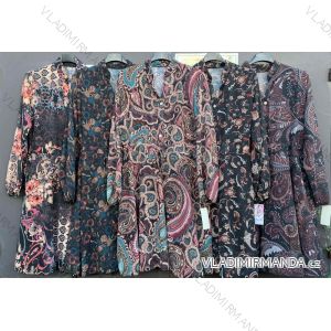 Kleid mit 3/4 Ärmeltasche für Damen (uni sl) ITALIAN Fashion IM3181746