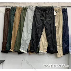 Kalhoty koženkové dlouhé dámské (S/M ONE SIZE) ITALSKÁ MÓDA IMWA216933