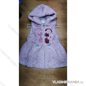 Vesta s kapucí na zip dětská dorost dívčí (116-146) TUZZY TURECKÁ MÓDA TM221084