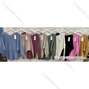 Svetr tenký pletený netopýří dlouhý rukáv dámský (M/L ONE SIZE) ITALSKÁ MÓDA IMWT21252