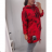 Tunika dlhý rukáv s kapucňou dámska nadrozmerná (2XL / 3XL ONE SIZE) TALIANSKÁ MÓDA IM4212231