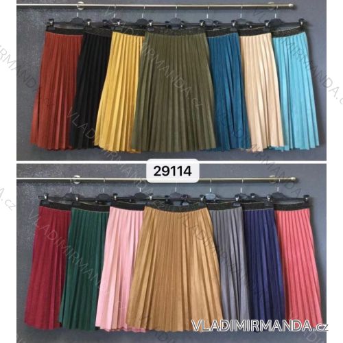 Long pleated women's skirt (S / M ONE SIZE) ITALIAN FASHION IMWD2129114