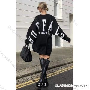 Šaty oversize dlouhý rukáv dámské (L/XL ONE SIZE) ITALSKÁ MÓDA IMWG217108