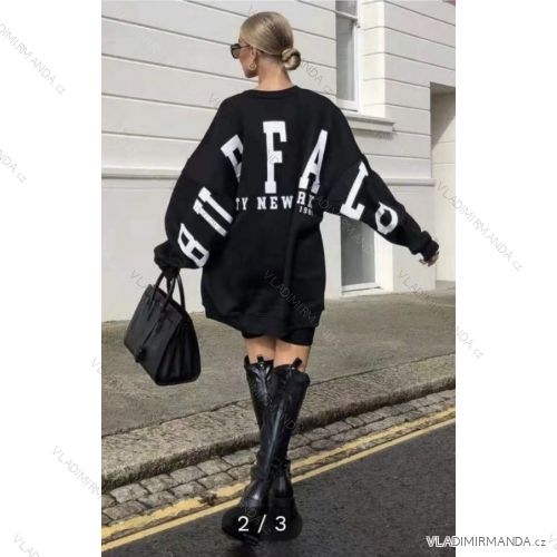 Oversized Long Sleeve Dress (L / XL ONE SIZE) ITALIAN FASHION IMWG217108