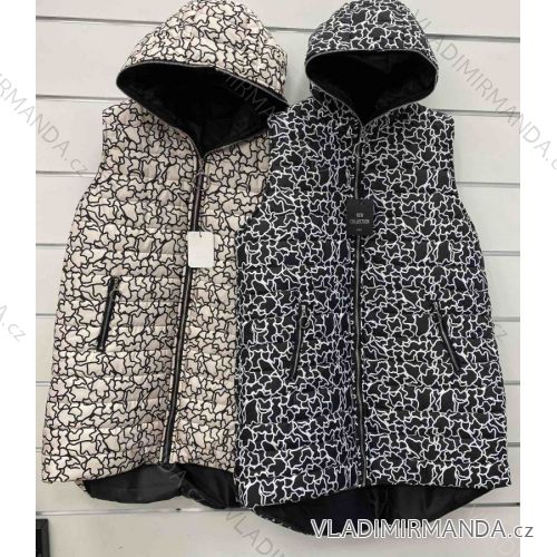 Vesta s kapucí dámská (S/M ONE SIZE) ITALSKÁ MÓDA IMWC217115