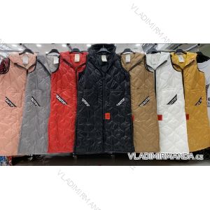 Vesta šusťáková s kapucí dámská (S/M ONE SIZE) ITALSKÁ MÓDA IMWD217137