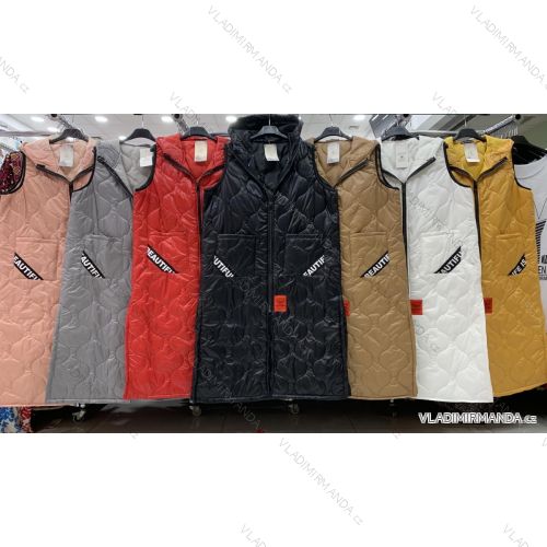 Vesta šusťáková s kapucí dámská (S/M ONE SIZE) ITALSKÁ MÓDA IMWD217137