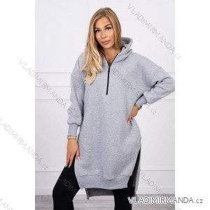 Graues, isoliertes Sweatshirt mit Seitenschlitzen