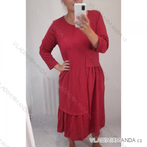 Šaty 3/4 rukáv dámské nadrozměr (XL/2XL ONE SIZE) ITALSKá MODA IMS21305