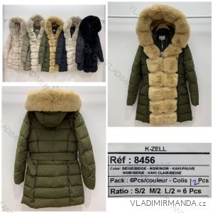 Kabát bunda zimní s kapucí kožíšek dámská (S-L) KZELL MODA KZE218456