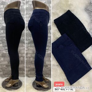 Nohavice jeans džegíny dlhé dámske nadrozměr (4XL-7XL) TURECKÁ MÓDA TMWL21307