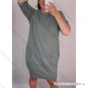 Šaty 3/4 rukáv dámské nadrozměr (XL/2XL ONE SIZE) ITALSKá MODA IMS21312