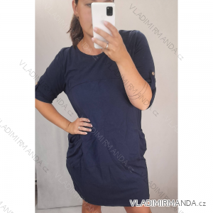 Šaty 3/4 rukáv dámské nadrozměr (XL/2XL ONE SIZE) ITALSKá MODA IMS21313