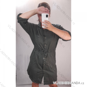 Šaty košilové oversize dlouhý rukáv dámské nadrozměr (XL/2XL ONE SIZE) ITALSKá MODA IMS21314