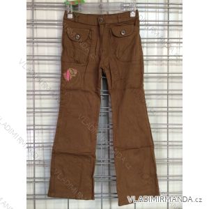 Kalhoty plátěné jarní dětské a dorost dívčí (6-14 let) BENHAO BH-01-7631