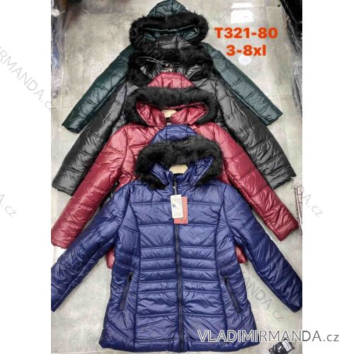 Bunda s kapucňou na zips dlhý rukáv dámska nadrozměr (3XL-8XL) POĽSKÁ MÓDA PMWT21T321-80