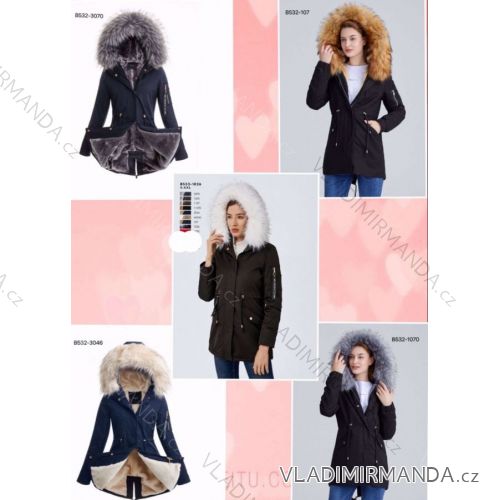 Bunda zimná s kapucňou dámska (S-2XL) POĽSKÁ MÓDA HKW21B532-1026