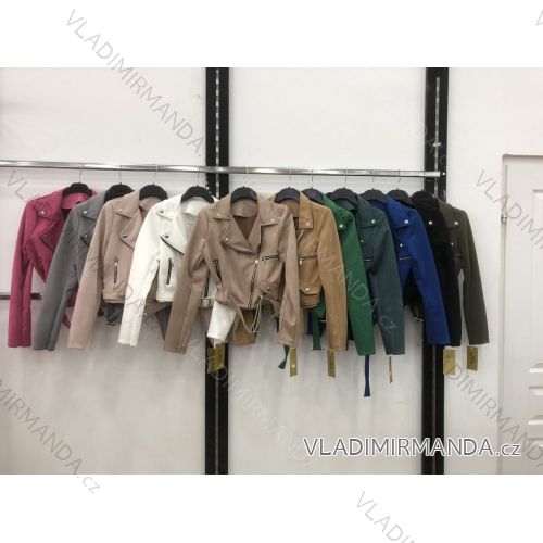 Bunda koženková dámská (S/M ONE SIZE) ITALSKÁ MÓDA IMR21411