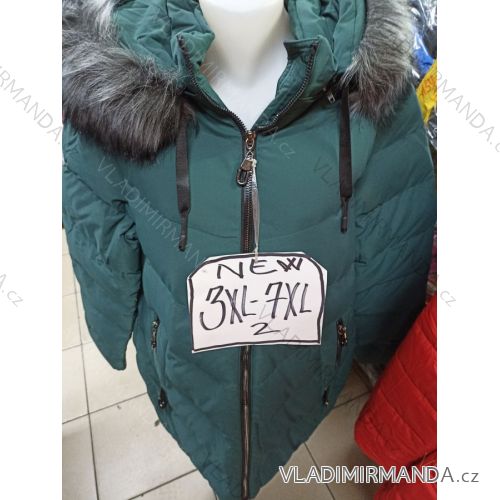 Bunda s kapucí dámská nadrozměr (3XL-7XL) ITALSKÁ MODA MA721101