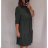 Šaty košilové dlouhý rukáv dámské (M/L ONE SIZE) ITALSKÁ MÓDA IM321524/dr Emerald M / L