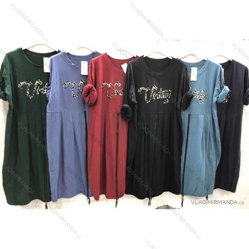 Langarmkleid mit Anhänger Damen Oversized (3XL / 4XL ONE SIZE) ITALIAN FASHION IMWQ2115022