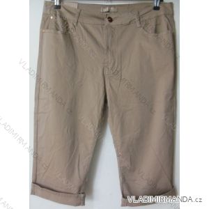 Kalhoty plátěné 3/4 krátké nadrozměrné dámské (42-52) SMILING JEANS N429
