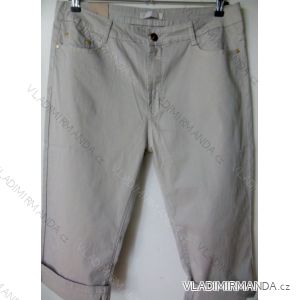 Kalhoty plátěné 3/4 krátké nadrozměrné dámské (42-52) SMILING JEANS N430