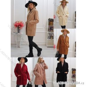 Kabátek beránek dlouhý rukáv dámský (S/M ONE SIZE) ITALSKÁ MÓDA IMWG217220