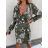Šaty elegantní dlouhý rukáv dámské (S/M ONE SIZE) ITALSKÁ MÓDA IMWM217234
