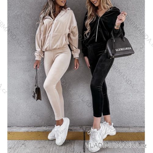 Souprava tepláková sametová dámská (S-XL) ITALSKÁ MÓDA IMWG217290