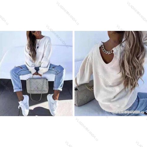 Damen warmer Langarmpullover (S / M ONE SIZE) ITALIAN FASHION IMWE217330