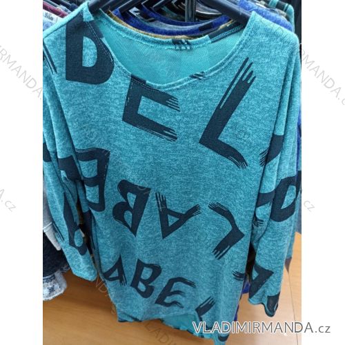 Šaty teplé oversize dlhý rukáv dámske (L / XL ONE SIZE) TALIANSKÁ MÓDA IM821200