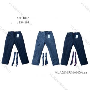 Kalhoty šusťákové zateplené flaušem dětský dorost dívčí a chlapecké (134-164) SEZON SEZ20SF-1887