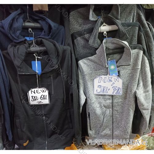 Mikina teplá na zip dlouhý rukáv pánská (3XL-7XL) TCSTAR MA721TC1924