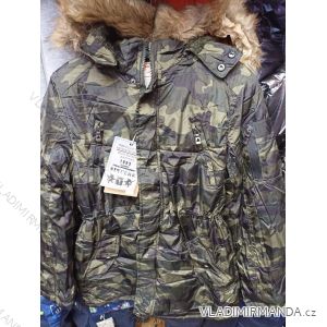 Bunda/Kabát zimní s kapucí dětská dorost dívčí maskáč (8-16 let) SINCERE TM221A1828