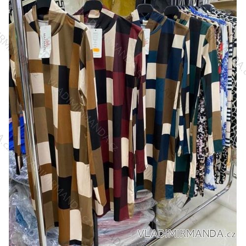 Elegantes elegantes Rollkragen-Eiscooles Kleid (S / M ONE SIZE) ITALIAN FASHION IMM211514