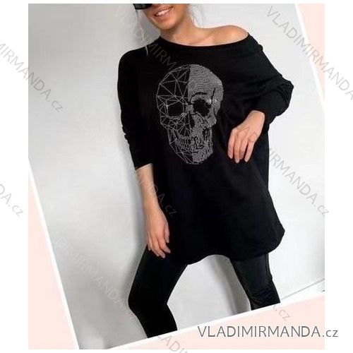 Tunika Oversize Langarm Damen (L / XL ONE SIZE) ITALIAN FASHION IMWA217391