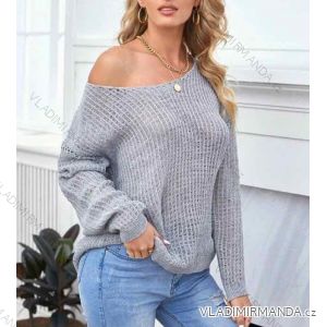 Svetr pletený dlouhý rukáv dámský (S/M ONE SIZE) ITALSKÁ MÓDA IMWA217427