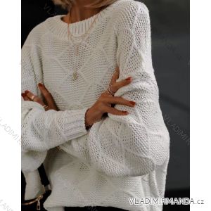 Svetr s páskem dlouhý rukáv dámský (S/M ONE SIZE) ITALSKÁ MÓDA IMWE217457