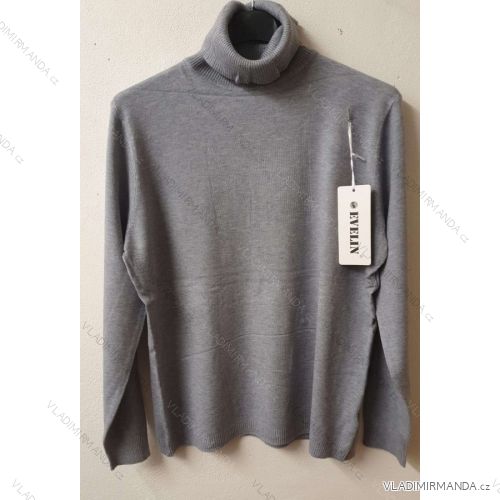 Tričko s rolákem dlouhý rukáv dámské (UNI L/XL) ITALSKÁ MÓDA IMWG216724 Šedá L/XL one size