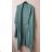 Cardigan pletený dlouhý rukáv dámský (S/M/L ONE SIZE) ITALSKÁ MÓDA IMWL21121 zelená S/M/L