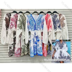 Šaty elegantní dlouhý rukáv dámské (S/M ONE SIZE) ITALSKÁ MÓDA IMWM217234